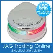 12V STAINLESS STEEL LED BI-COLOUR BOW LIGHT -BOAT PORT/STARBOARD NAVIGATION LAMP