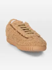 Brown Shearling Trainers