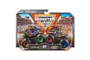 Monster Jam, Official Salvager Vs. Double Decker Die-Cast Monster Trucks, 1:64 Scale, Kids Toys for Boys Ages 3 and up