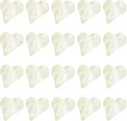 sourcing map 20 Pcs 3D Heart Light Yellow Nail Rhinestones 8x9mm Glass Crystal Rhinestones Pointed Back Crooked Heart Gems for Nail Charm Art DIY Decoration Craft