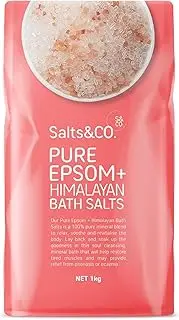 Salts & Co. Pure Epsom and Pink Himalayan Bath Salts 1 kg