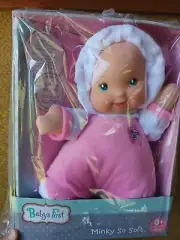 Baby's First Minky So Soft Doll Goldberger Pink NEW Lovey 12" MIP Plush Rattle