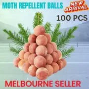 100x Cedar Mothballs Natural Scented Insect Repellent Safe Effective Clothes VIC
