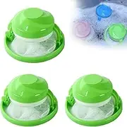 3PCS Washing Machine Filter Bag, Pet Hair Remover Lint Catcher, Reusable Washing Machine Floating Mesh Bag, Floating Hair Filtering Mesh Removal (E)