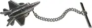 [Kiola Designs] Silver Toned F35 Fighter Jet Plane Tie Tack