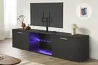 TV Unit Cabinet, 160Cm TV Stand Entertainment Unit with LED Light