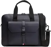 [Tommy Hilfiger] Foundation Laptop Bag with Buckle and Adjustable Strap