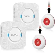 Wireless Caregiver Pager Smart Call System 2 PACK, 2 Call Buttons, 2 Receivers