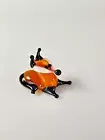 Sly Fox Figurine, Mini Glass Murano Quality Lampworking Glass Figurine, Hand Mad
