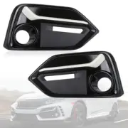 2x Front Left & Right Fog Light Cover For Honda Civic 2017-2021 5 Door Hatchback (for: Honda)