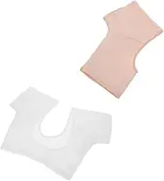BIUDECO 2pcs Underarm Sweat Pads Armpit Sweat Pads Reusable Weight Vest Reusable Armpit Vest Arms Shields Shield Breathable Warmers Bra Inserts Push up Tank Tops Polyester (polyester)