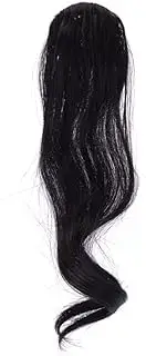 HAMPPLIES 2Pcs Curly Bangs Fake Hair Pieces for Women High Temperature Fiber Wavy Wig Extensions Natural Black and Black Brown Comfortable and Easy to Care Hair Accessories