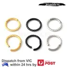 1-3x Hinge Piercing Ring Sleeper Stud Ear Lip Surgical Steel Body Jewellery