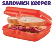 Tupperware Sandwich Keeper Container Coral New