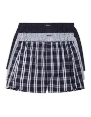 [Calvin Klein] Cotton Classics Woven Boxer 3 Pack in Navy