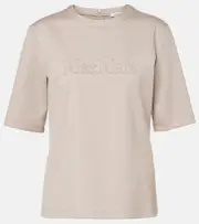 [Max Mara] Max Mara Peter logo wool T-shirt UK 14 beige