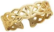 [JewelryWeb] 14ct Yellow Gold Irish Claddagh Celtic Trinity Knot Band toe ring