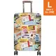 印花行李箱套-L (26-29吋)『標籤』23-23038 戶外 旅行 出遊 出國 保護 保護套 行李箱套