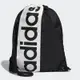 美國購入 Adidas 愛迪達 大logo 運動健身束口後背包 束口袋 束口包 黑白 COURT LITE