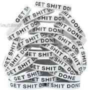 20 GET SH*T DONE Wristbands - Color Filled Modivation Silicone Bracelet Bands