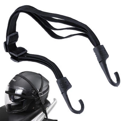 Motorcycle Retractable Helmet Luggage Elastic Rope Strap Net Holder Hook Buckle