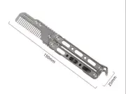 Outdoor Titanium Pocket Folded Comb Replaceable Blade Portable Practice EDC Tool