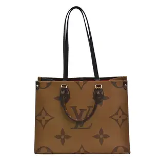 LV M45321經典ONTHEGO MM Monogram Reverse帆布手提/肩背購物包