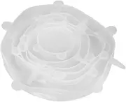 6 Pcs Food Keep Cover, Universal Stretchable Wrap Kitchen Tools Food Silicone Seal Lid for Can Cup and Glass Jars