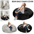 Bean Bag Chair Cover with Zipper Soft Flannel Bean Bag Protective Cover KoTCc