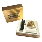 Estee Lauder Solid Perfume Compact 'Beautiful' Yellow Rose W/ Box-FULL