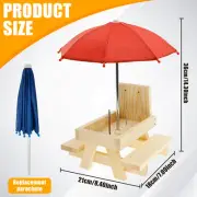 Squirrel Table Feeder Set Kit Easy to Install Solid Chipmunk Feeder with pafih