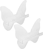 LIGHTAOTAO 2pcs Acrylic Vinyl Record Wall Mount Butterfly Display Shelf Cd Storage Rack Easy Mounting