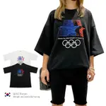 QIAO 帥的 1984洛城奧運 經典復刻版 韓國新貨 高磅數 太空棉 落肩 五分袖 韓國男裝 T恤 短袖T恤 太空棉T