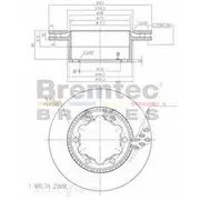 Bremtec Euro-Line GeoZinc Coated Brake Rotor - BDR17730EL