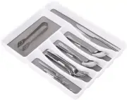 Large Kitchen Cutlery Tray Organiser for Fork, Spoon, Chopstick & Small Knives,