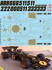 1/12 DECALS for F1 LOTUS 72D 1972 1973 TAMIYA FULL JPS DECALS TB DECAL TBD109
