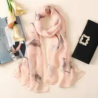 在飛比找樂天市場購物網優惠-紀茵杭州絲綢真絲絲巾女100%桑蠶絲圍巾