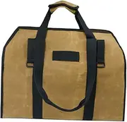 JECOMPRIS Waxed Canvas Firewood Storage Bag Multi Functional Log Carrier with Handle Buckle for Camping Indoor Firewood Holder Easy to Store