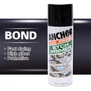12 x Anchor Bond Etch Primer Black Paints 300 Gram For Repair On Colorbond
