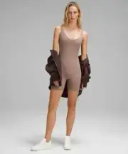 Lululemon Align Short Bodysuit Romper Womens Size 0 One Piece Taupe 6" NEW $128