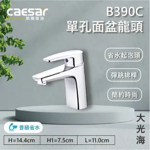 [特價]【凱撒CAESAR】凱撒衛浴 單孔面盆龍頭(附彈跳排桿)B390C