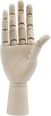 , 7 Inch Wooden Mannequin Right Hand Figure Drawing Model Wood Sculpture Artists