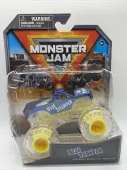 SPIN MASTER 2024 MONSTER JAM BLUE THUNDER GHOST CREW TRUCK CHASE SERIES 36 RARE