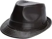 KJIASDFE Winter Hats,Men's Artificial Leather Flat Jazz Cap Party Bowler Casual Fedora Hat Gentleman Hat Coffee