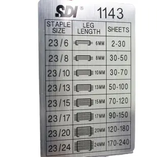 SDI 手牌 1143 重力型釘書機(長臂型)/一台入(定4000)(可訂240張內)大型訂書機~順