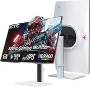 KTC Monitor 27 inch White Gaming Monitor WQHD (2560x1440) Fast IPS, 300Hz (Supports 320Hz via Overclocking) 1ms 144% sRGB High Brightness 450cd/㎡, Low Blue Light, Flicker-Free, 2 x HDMI, 1 x DP H27E6