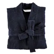 Sheridan Ultra-Light Bathrobe in Navy Cotton