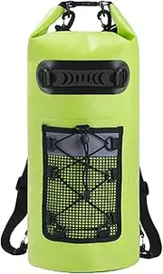 [Generic] Floating Dry Backpack 20L PVC Drifting Bag for Rafting Kayak Fishing Black