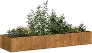 Raised Garden Bed, Elevated Planter Box Plant Container Rusty 280x80x40 cm Weathering Steel