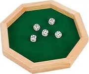 Dice Tray - Cube Tray Out, Cube Rolling Tray, Octagonal Cube Mat Rolling Tray, Cube Rolling Box - Portable Cube Tray for Family Reunions, Travel, Thanksgiving, Christmas